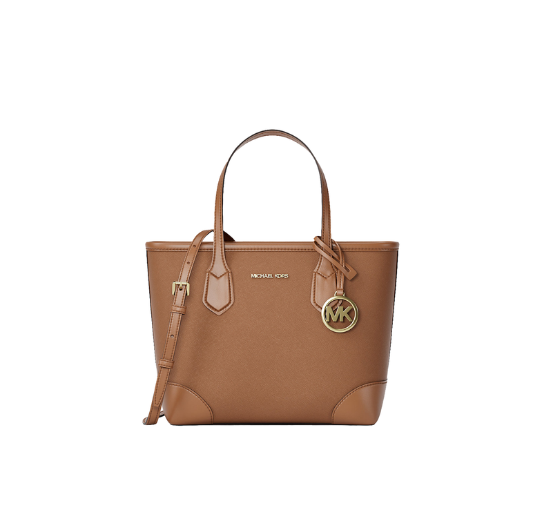 Michael Kors Women's Eva Extra-Small Leather Convertible Tote Bag Luggage/Gold