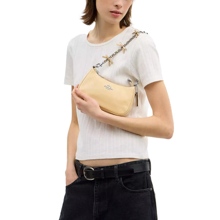 Coach Women's  Teri Mini Crossbody Bag With Bows Silver/Light Sand