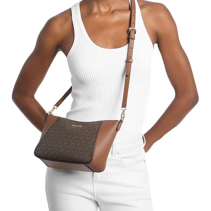 Michael Kors Women's Jet Set Travel Large Signature Logo 3-in-1 Tote Bag Luggage/Gold