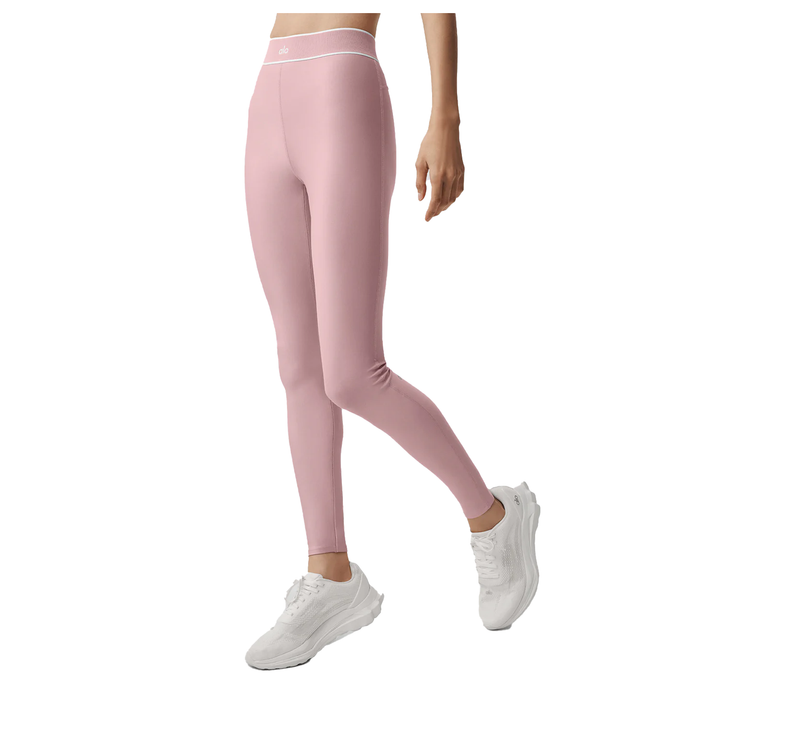 alo Women's Airlift High-Waist Alignment Legging Vintage Pink/White