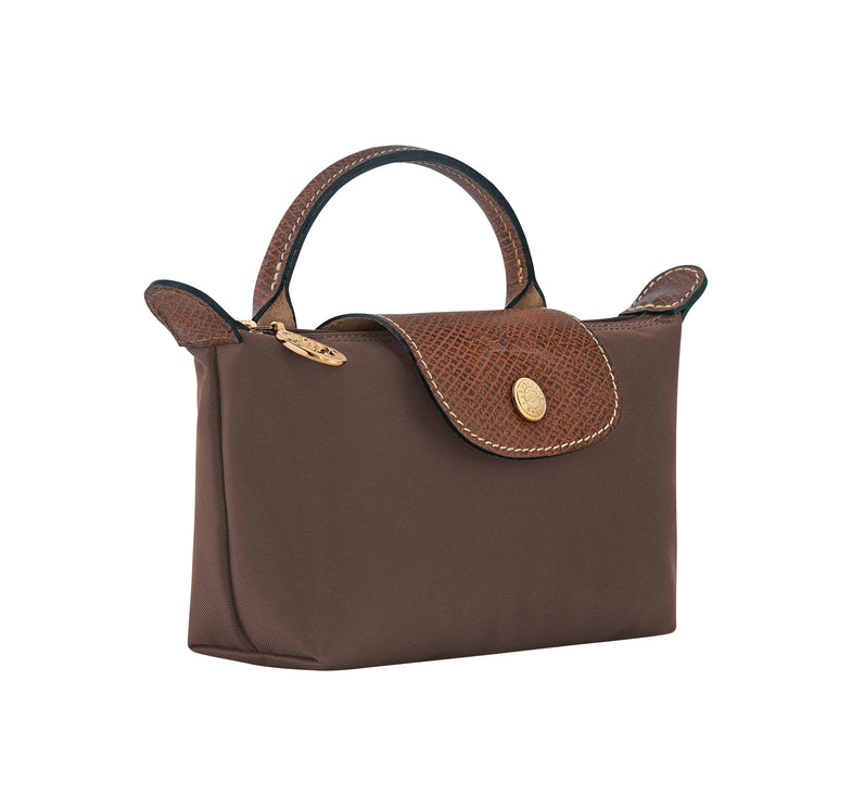 Longchamp Women's Le Pliage Original Pouch With Handle Mocha