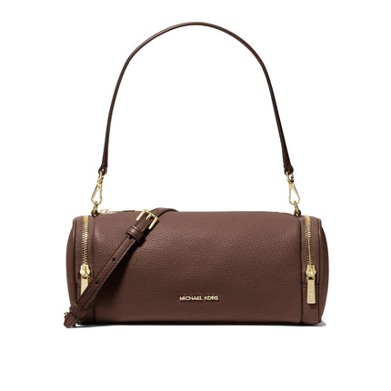 Michael Kors Women's Jet Set Travel Small Pebbled Leather Convertible Crossbody Bag Nutmeg
