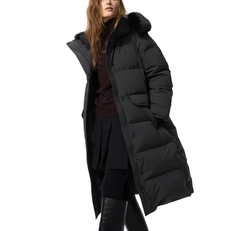 Uniqlo Women's Ultra Warm Down Long Coat 09 Black