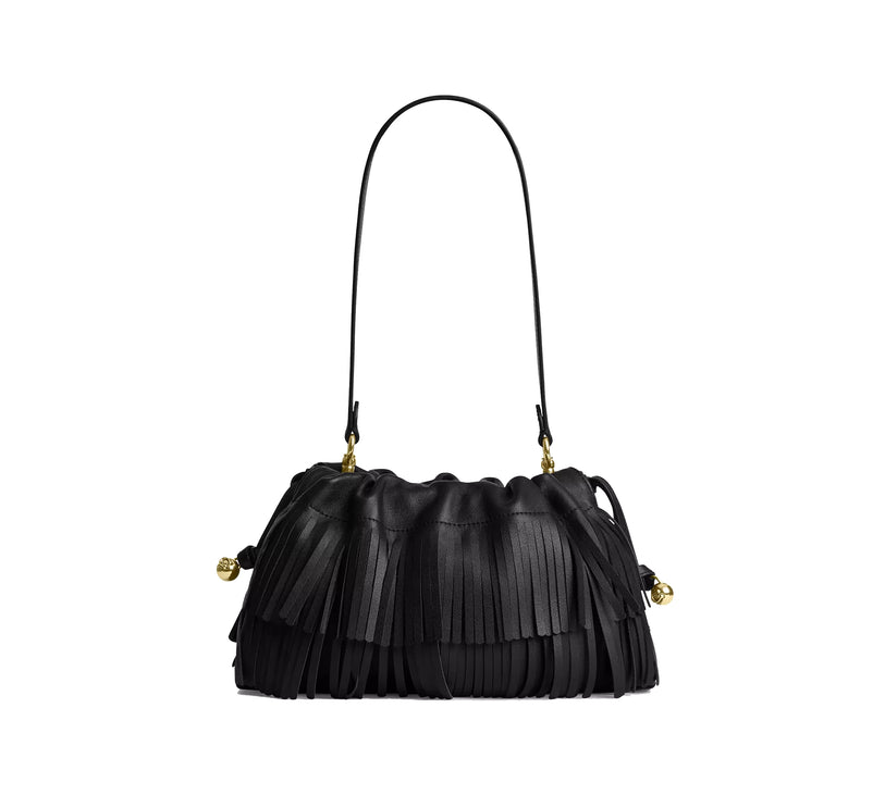 Coach Women's Faye Shoulder Bag With Fringe Gold/Black