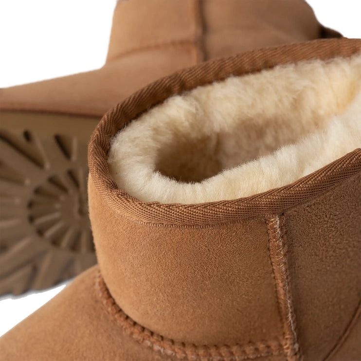 UGG Classic Mini II kadın botu, kahverengi (chestnut) süet