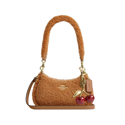 Coach Women's Teri Mini Crossbody Bag In Shearling Gold/Natural