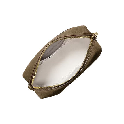 Michael Kors Women's Bryant Small Suede Convertible Crossbody Bag Loden/Gold