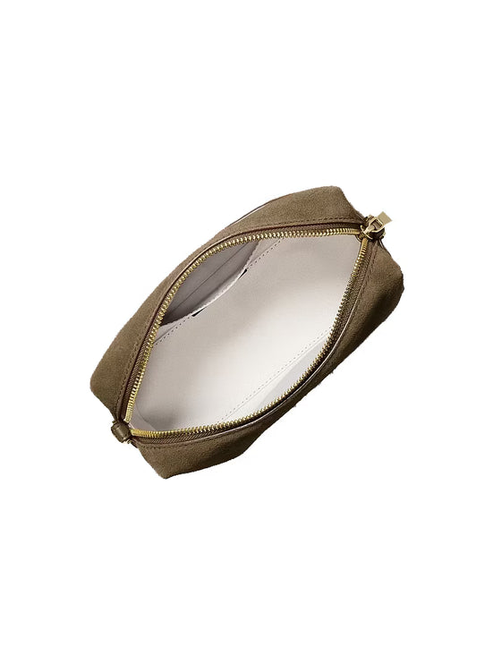 Michael Kors Women's Bryant Small Suede Convertible Crossbody Bag Loden/Gold