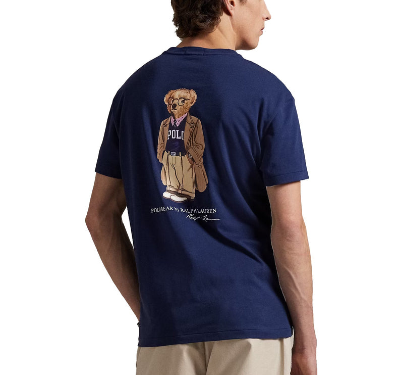 Polo Ralph Lauren Men's Classic Fit Polo Bear Jersey T-Shirt Newport Navy Heritage Bear