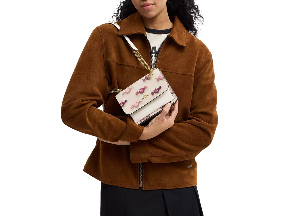 Coach Women's Mini Klare Crossbody Bag With Candy Print Gold/Chalk