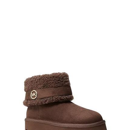 Michael Kors Women's Winnie Faux Shearling Boot Nutmeg