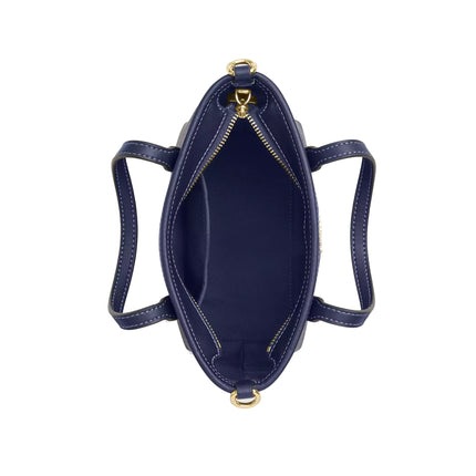 Coach Women's City Mini Tote Bag In Signature Canvas Gold/Navy
