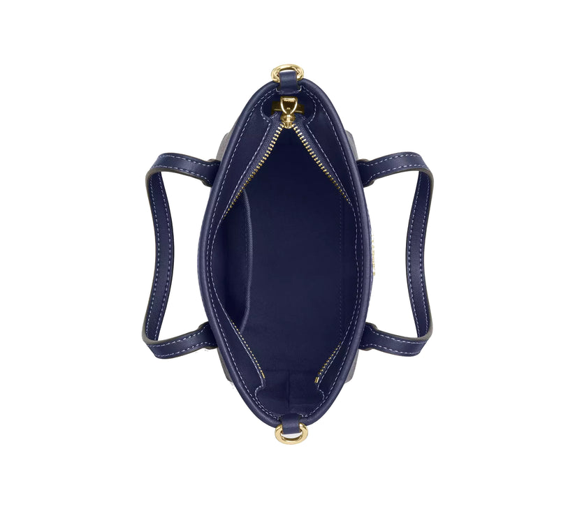 Coach Women's City Mini Tote Bag In Signature Canvas Gold/Navy