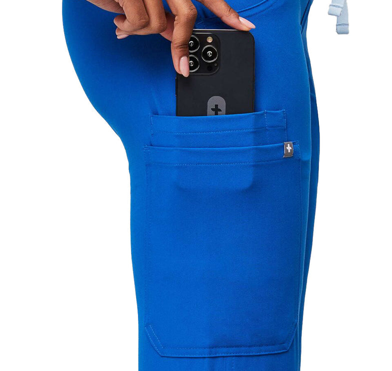 FIGS Women's Kade Cargo Scrub Pants Royal Blue
