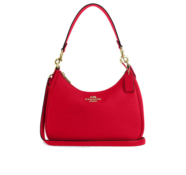 Coach Women's Teri Hobo Bag Gold/Bold Red