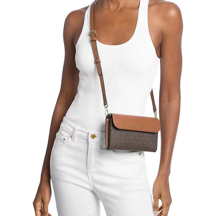 Michael Kors Women's Jet Set Travel Large Signature Logo 3-in-1 Tote Bag Luggage/Gold