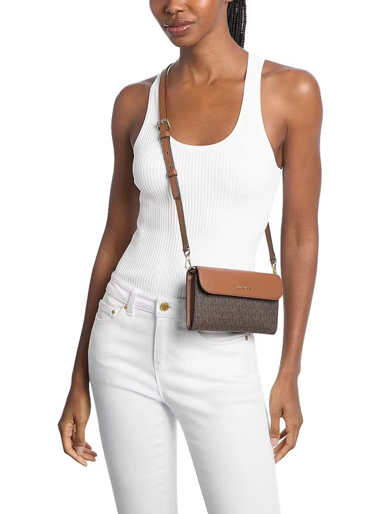 Michael Kors Women's Jet Set Travel Large Signature Logo 3-in-1 Tote Bag Luggage/Gold