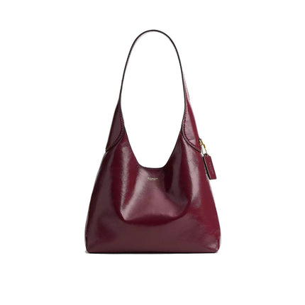 Coach Women's Brooklyn Shoulder Bag 28 Brass/Dark Cherry