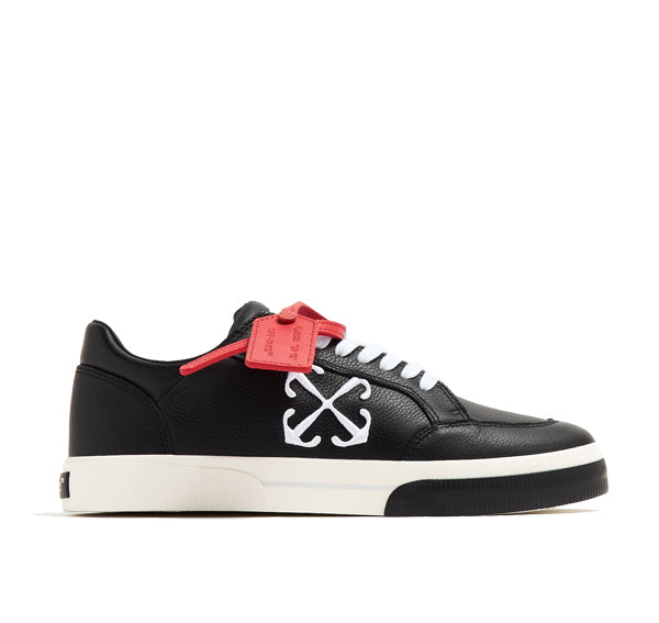 Off White Men's Low Vulcanized Leather Sneakers Black 1001