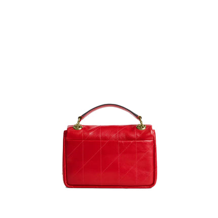 Coach Women's Elodie Crossbody Bag 18 With Quilting Gold/Candy Apple
