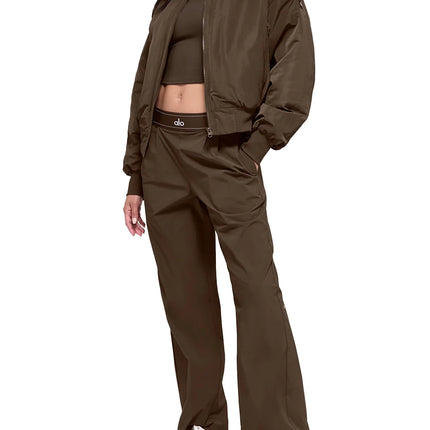 alo Women's Faux Fur Urbanite Bomber Espresso/Ivory