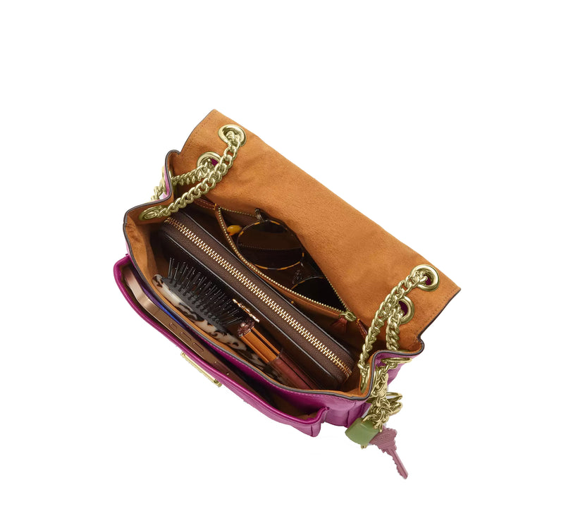 Coach Women's Elodie Crossbody Bag 24 Gold/Magenta