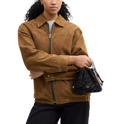 Coach Women's Faye Mini Drawstring Bag In Signature Denim Silver/Black