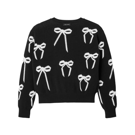 Marc Jacobs Women's Bow Jacquard Sweater Black