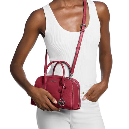 Michael Kors Women's Ashton Small Messenger Bag Maroon