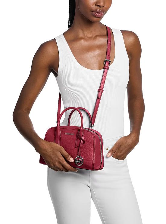 Michael Kors Women's Ashton Small Messenger Bag Maroon