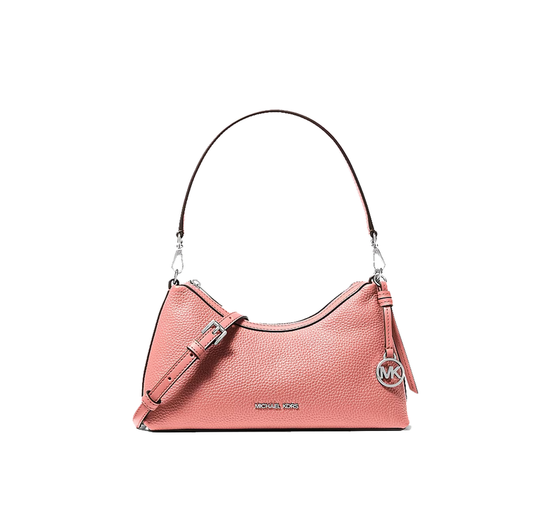 Michael Kors Women's Sammy Small Pebbled Leather Convertible Crossbody Bag Sunset Rose