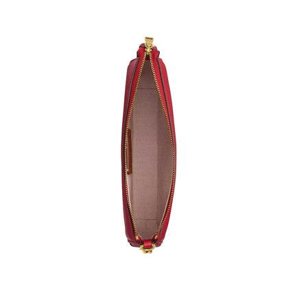Coach Women's Plaza Bag With Charm Chain Strap Brass/Scarlet