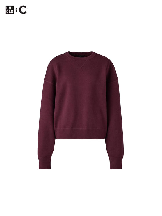 Uniqlo Unisex Smooth Cotton Crew Neck Sweater 42 Yellow