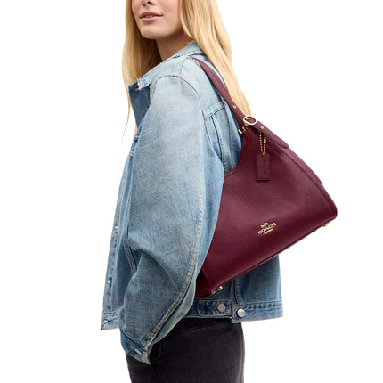 Coach Women's Erin Shoulder Bag Gold/Dark Cherry