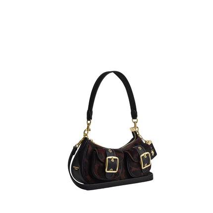 Coach Women's Ashton Bag In Haircalf With Leopard Print Gold/Dark Leopard