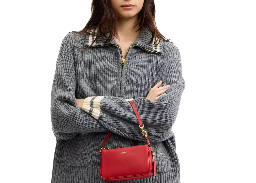 Coach Women's Plaza Bag 18 Brass/Scarlet
