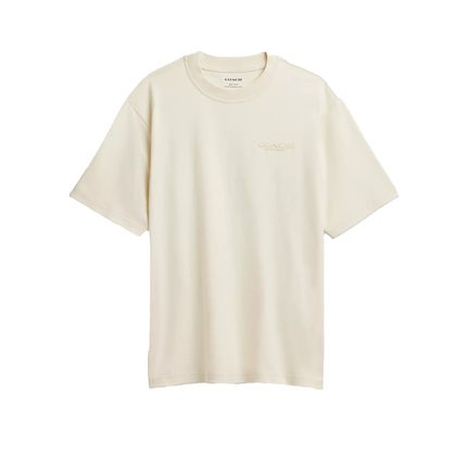 Coach Men's T-Shirt In Organic Cotton Cream