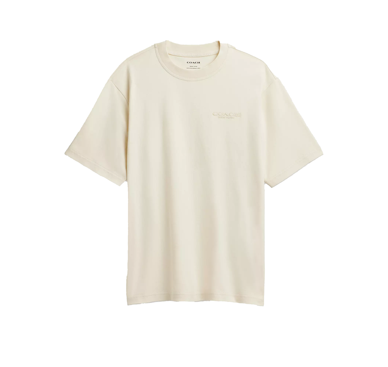 Coach Men's T-Shirt In Organic Cotton Cream