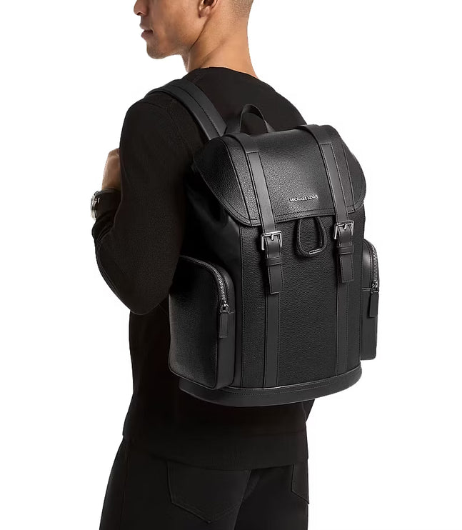 Michael Kors Unisex Cooper Pebbled Leather Backpack Black