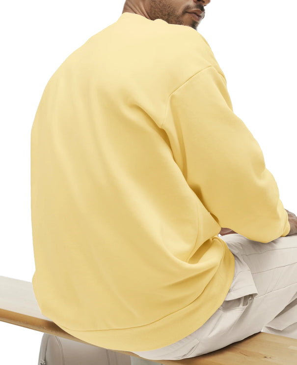 alo Men's Accolade Crew Neck Pullover Warm Butter