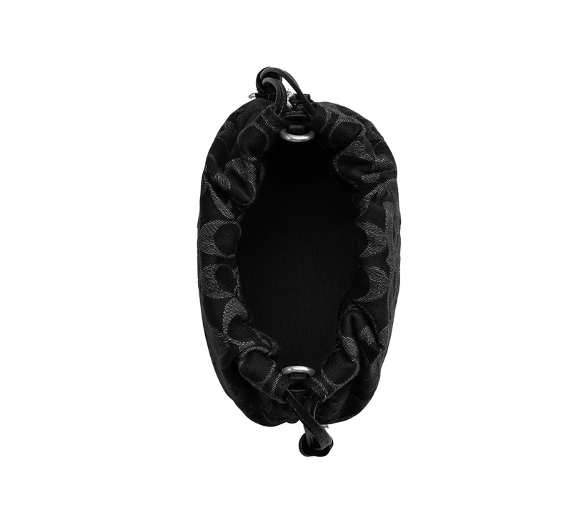 Coach Women's Faye Mini Drawstring Bag In Signature Denim Silver/Black