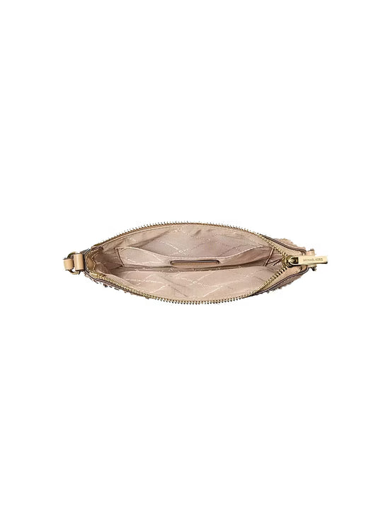 Michael Kors Women's Studded Fringed Microsuede Wristlet Camel