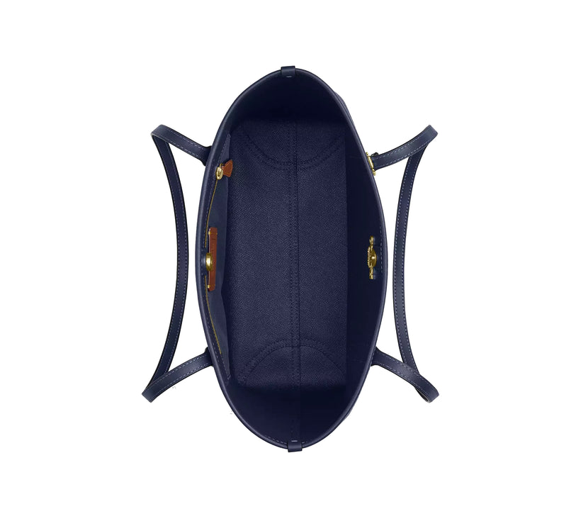 Coach Women's Medium City Tote Bag In Signature Canvas Gold/Navy