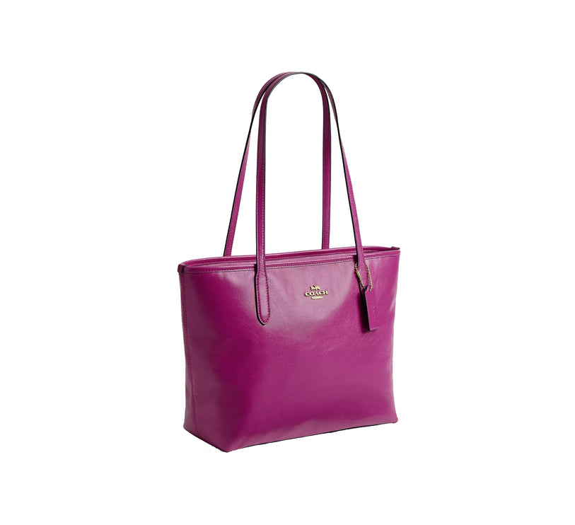 Coach Women's Medium City Tote Bag Gold/Magenta