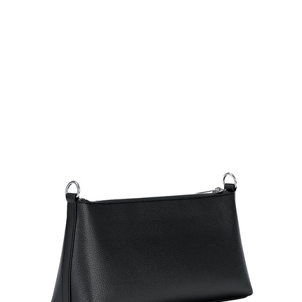 Michael Kors Women's Carson Small Pebbled Leather Convertible Crossbody Bag Black/Silver