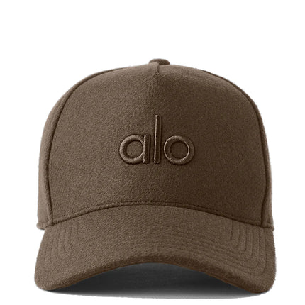 alo Unisex Wool Blend District Trucker Hat Espresso