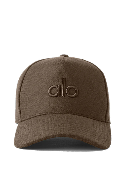alo Unisex Wool Blend District Trucker Hat Espresso