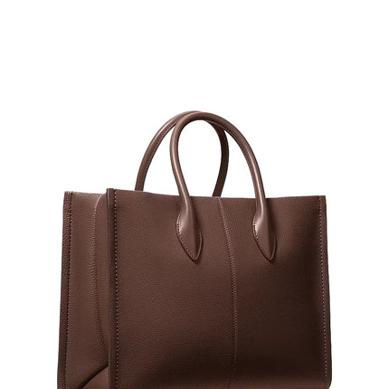 Michael Kors Women's Mirella Medium Pebbled Leather Tote Bag Nutmeg