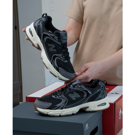 New Balance 530 Black with Castlerock U5309TN