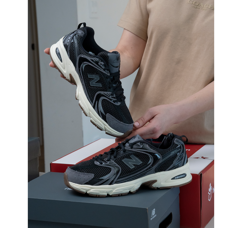 New Balance 530 Black with Castlerock U5309TN